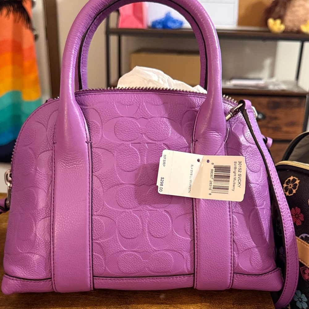 Coach Purple Satchel Bag